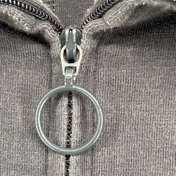 EILEEN FISHER Jacket XL Cotton Stretch Jersey Track Full Zip Sweatshirt Gray USA - Picture 9 of 14